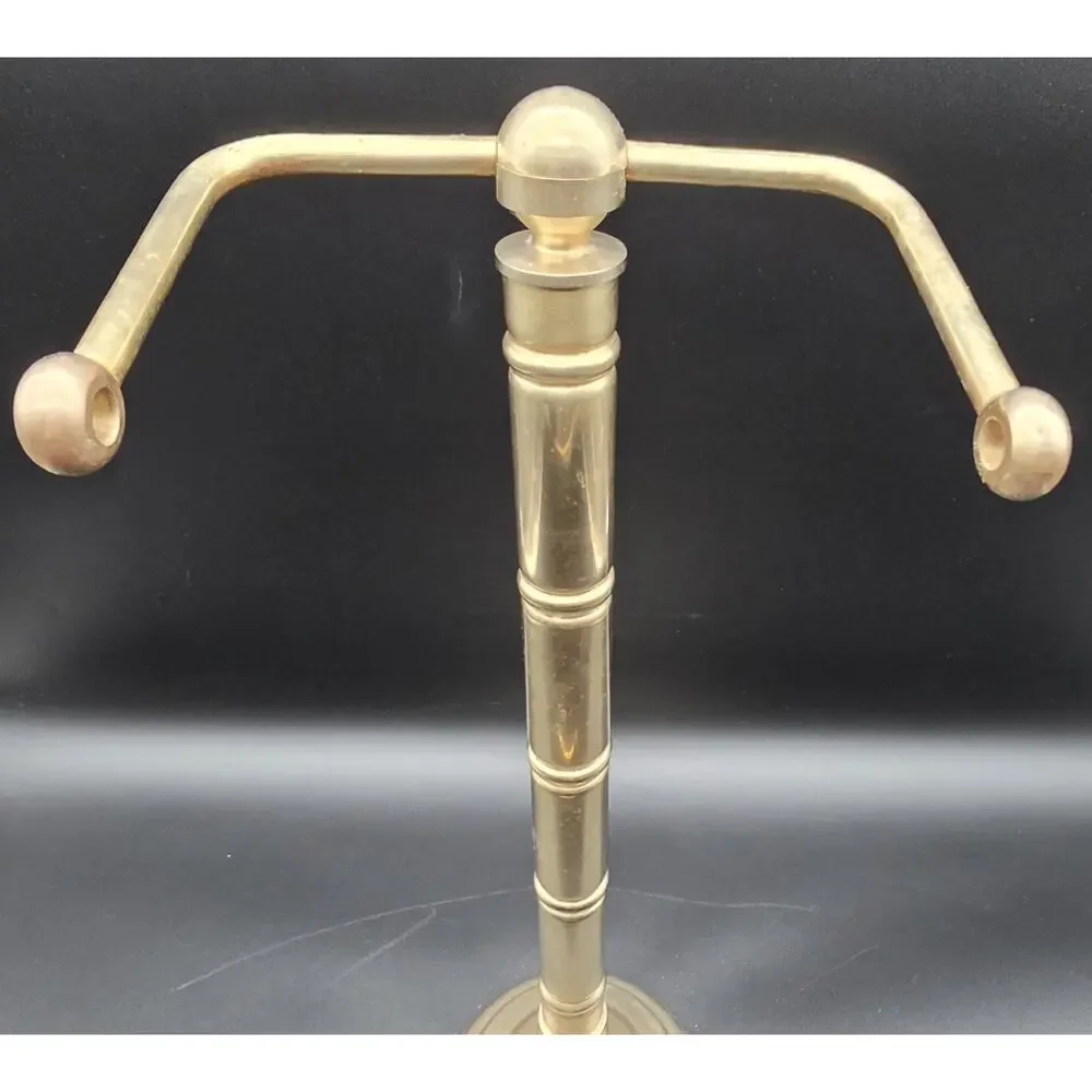 Vintage Brass Toilet Paper Holder Stand Free Standing Bathroom Roll Caddy 22